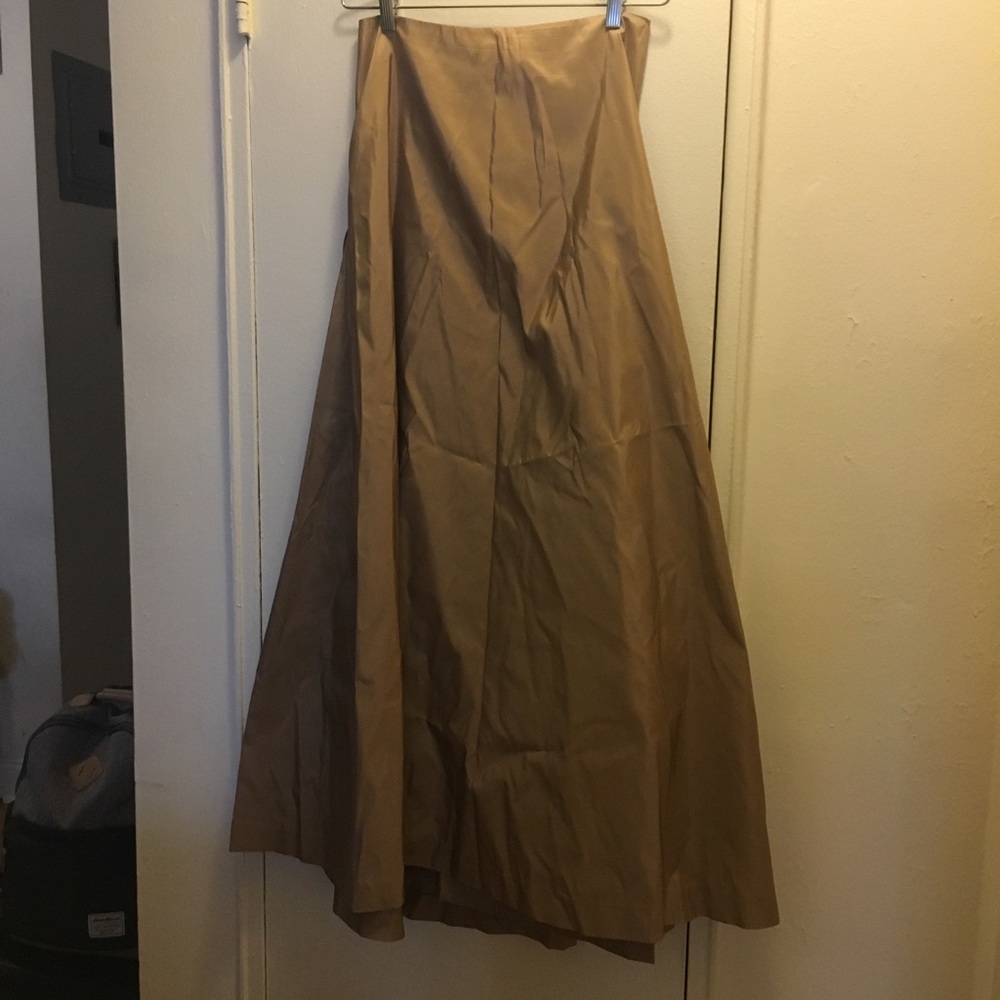 INC Gold Floor Length Skirt